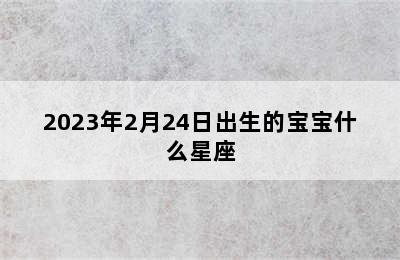 2023年2月24日出生的宝宝什么星座