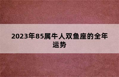 2023年85属牛人双鱼座的全年运势