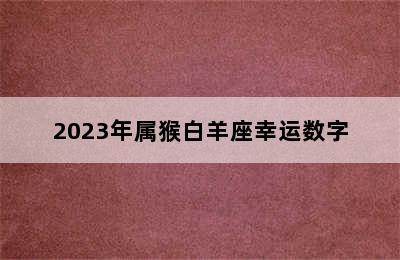 2023年属猴白羊座幸运数字