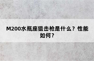 M200水瓶座狙击枪是什么？性能如何？
