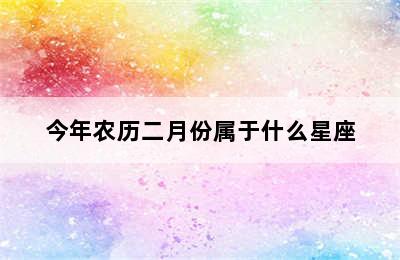 今年农历二月份属于什么星座