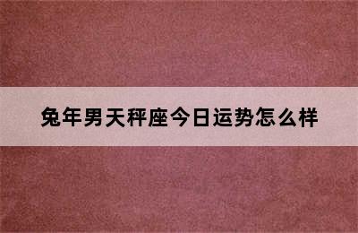 兔年男天秤座今日运势怎么样