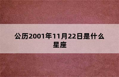 公历2001年11月22日是什么星座