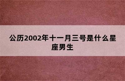 公历2002年十一月三号是什么星座男生