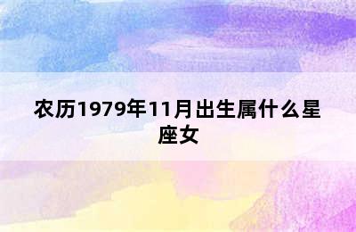 农历1979年11月出生属什么星座女