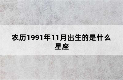 农历1991年11月出生的是什么星座