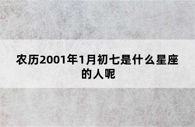 农历2001年1月初七是什么星座的人呢