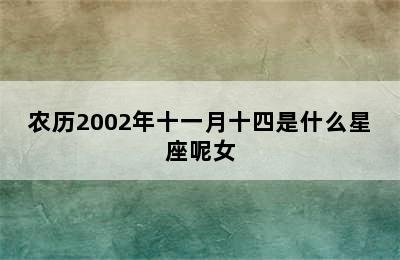 农历2002年十一月十四是什么星座呢女