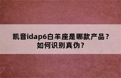 凯音idap6白羊座是哪款产品？如何识别真伪？