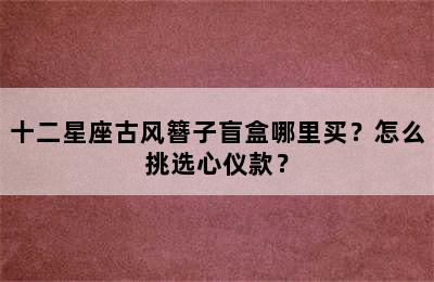 十二星座古风簪子盲盒哪里买？怎么挑选心仪款？