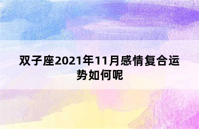 双子座2021年11月感情复合运势如何呢