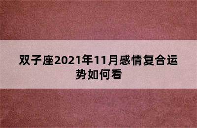 双子座2021年11月感情复合运势如何看