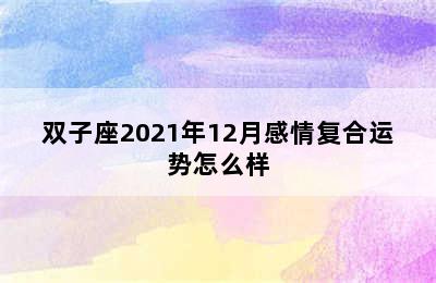 双子座2021年12月感情复合运势怎么样