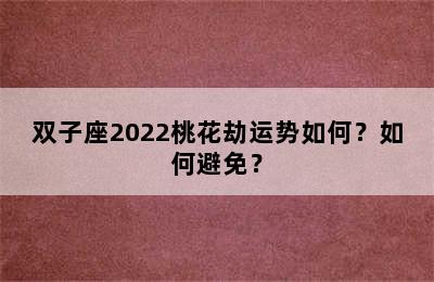 双子座2022桃花劫运势如何？如何避免？