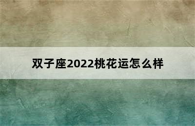 双子座2022桃花运怎么样