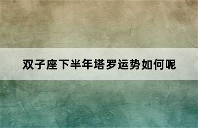 双子座下半年塔罗运势如何呢