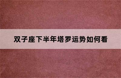 双子座下半年塔罗运势如何看