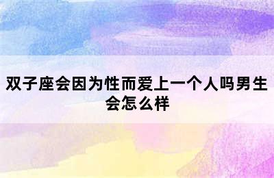 双子座会因为性而爱上一个人吗男生会怎么样