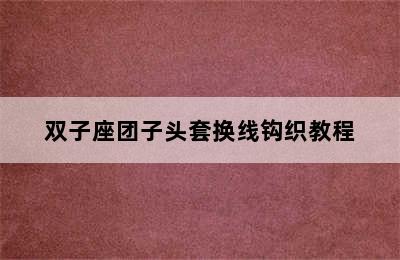 双子座团子头套换线钩织教程