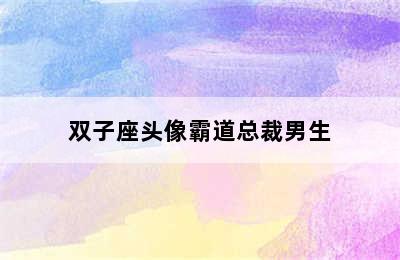 双子座头像霸道总裁男生