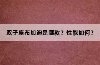 双子座布加迪是哪款？性能如何？