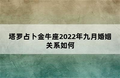 塔罗占卜金牛座2022年九月婚姻关系如何