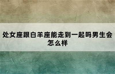 处女座跟白羊座能走到一起吗男生会怎么样