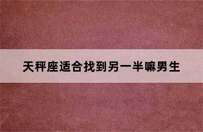 天秤座适合找到另一半嘛男生