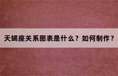 天蝎座关系图表是什么？如何制作？
