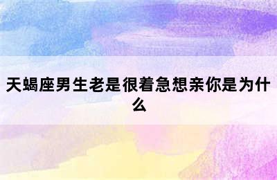 天蝎座男生老是很着急想亲你是为什么