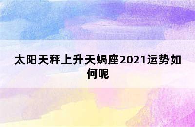 太阳天秤上升天蝎座2021运势如何呢