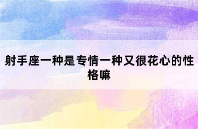 射手座一种是专情一种又很花心的性格嘛