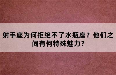 射手座为何拒绝不了水瓶座？他们之间有何特殊魅力？