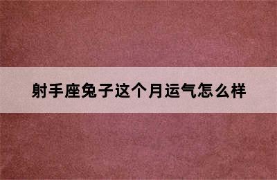 射手座兔子这个月运气怎么样