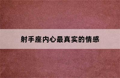 射手座内心最真实的情感