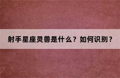 射手星座灵兽是什么？如何识别？