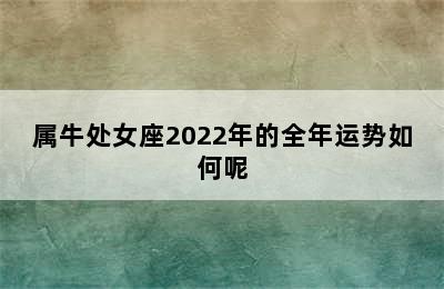 属牛处女座2022年的全年运势如何呢