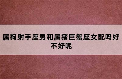 属狗射手座男和属猪巨蟹座女配吗好不好呢