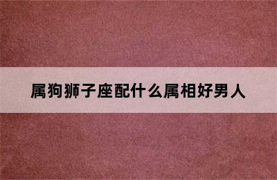 属狗狮子座配什么属相好男人