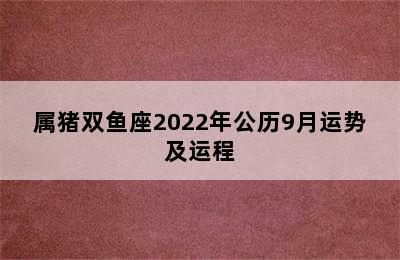 属猪双鱼座2022年公历9月运势及运程