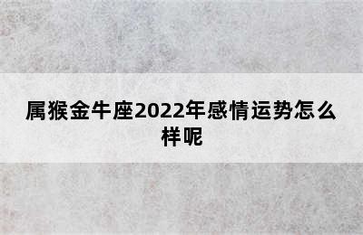 属猴金牛座2022年感情运势怎么样呢