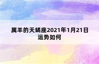 属羊的天蝎座2021年1月21日运势如何