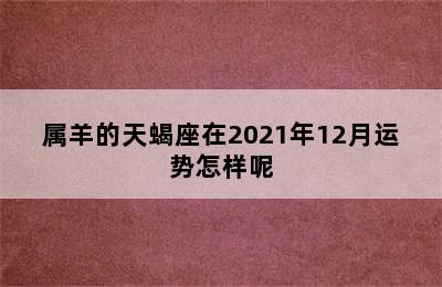 属羊的天蝎座在2021年12月运势怎样呢