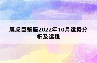 属虎巨蟹座2022年10月运势分析及运程