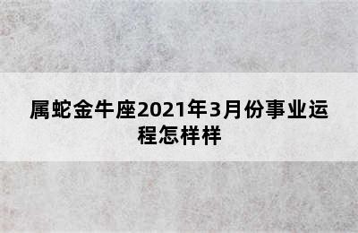 属蛇金牛座2021年3月份事业运程怎样样