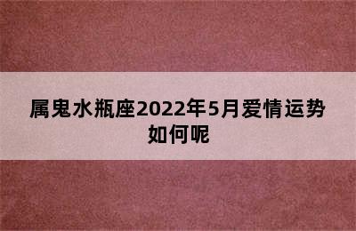 属鬼水瓶座2022年5月爱情运势如何呢