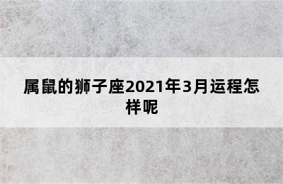 属鼠的狮子座2021年3月运程怎样呢