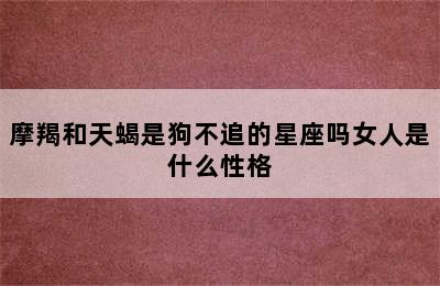 摩羯和天蝎是狗不追的星座吗女人是什么性格