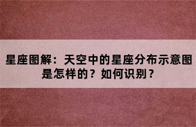 星座图解：天空中的星座分布示意图是怎样的？如何识别？