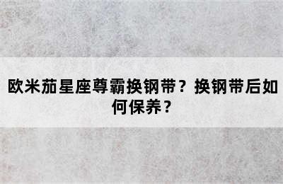 欧米茄星座尊霸换钢带？换钢带后如何保养？